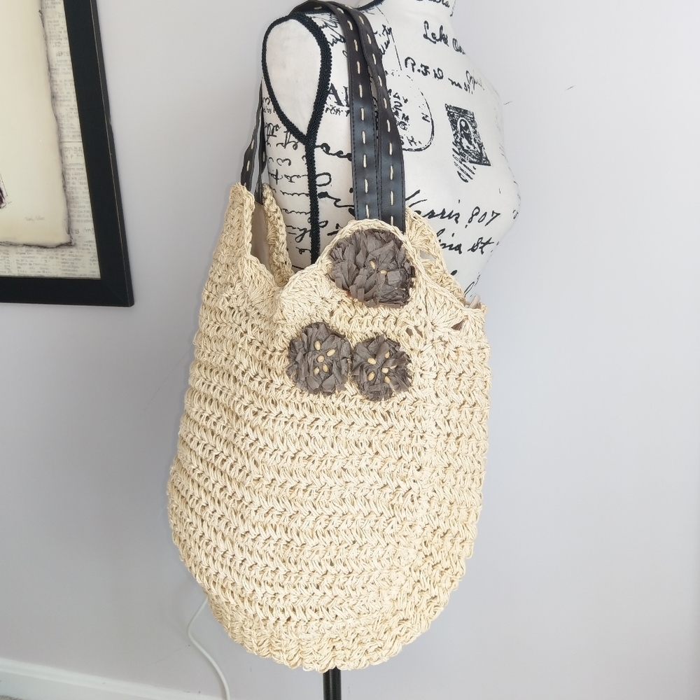 New York & Co. Straw Hobo Bag &‎ Coin Purse